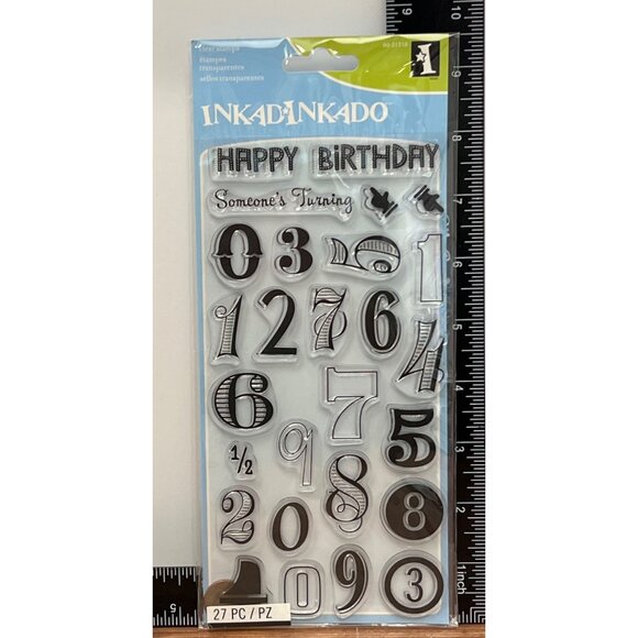 2016 Inkadinkado 60-31318 BIRTHDAY NUMBERS Stamps Set Of 27 - Picture 1 of 2
